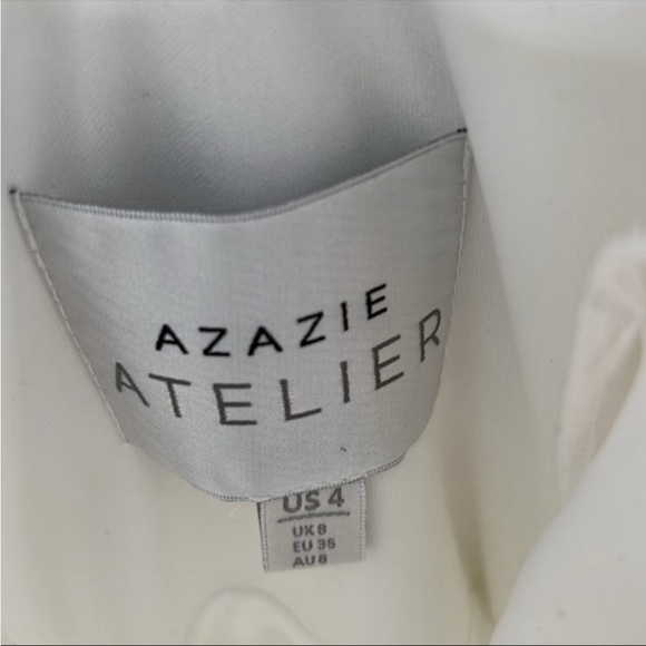 Azazie Lorie white flower micro dress NWOT - Picture 10 of 10